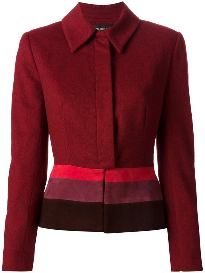 Jean Louis Scherrer Vintage Colour Block Jacket - Red