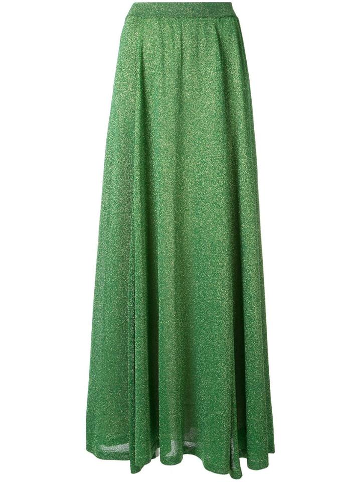 Missoni Lamé Full Skirt - Green