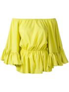 Amuse - Bagatelle Off-shoulders Blouse - Women - Polyester - S, Yellow/orange, Polyester
