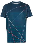 Track & Field Printed Triângulos T-shirt - Blue