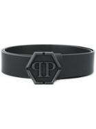 Philipp Plein Hexagon Buckle Belt - Black