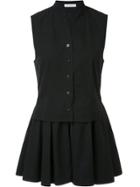 Tome Flared Sleeveless Jacket - Black
