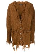 Etro Destroyed Effect Cardigan - Brown