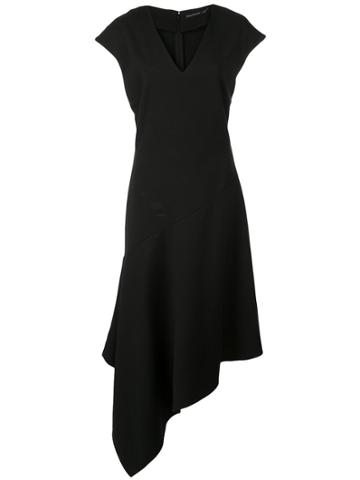 Josie Natori Crepe Swing Dress - Black