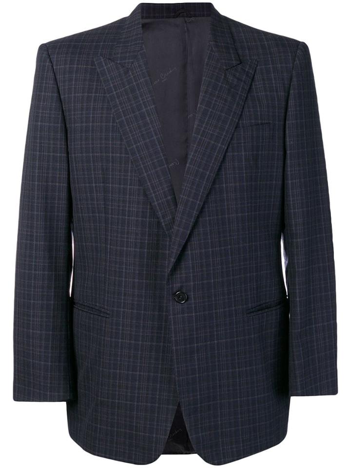 Pierre Cardin Pre-owned 1990's Checked Blazer - Blue