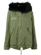 Mr & Mrs Italy - Fox Fur Trimmed Parka Coat - Women - Cotton/lamb Skin/polyester/polypropylene - Xs, Green, Cotton/lamb Skin/polyester/polypropylene