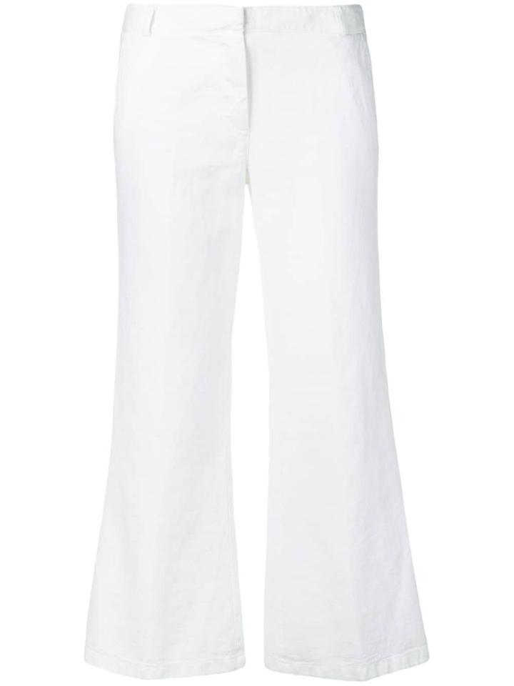 Kiltie Classic Flare Trousers - White