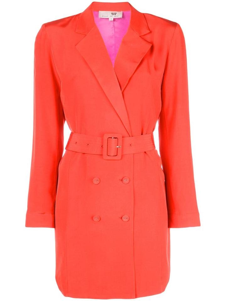 Fleur Du Mal Belted Blazer Dress - Red