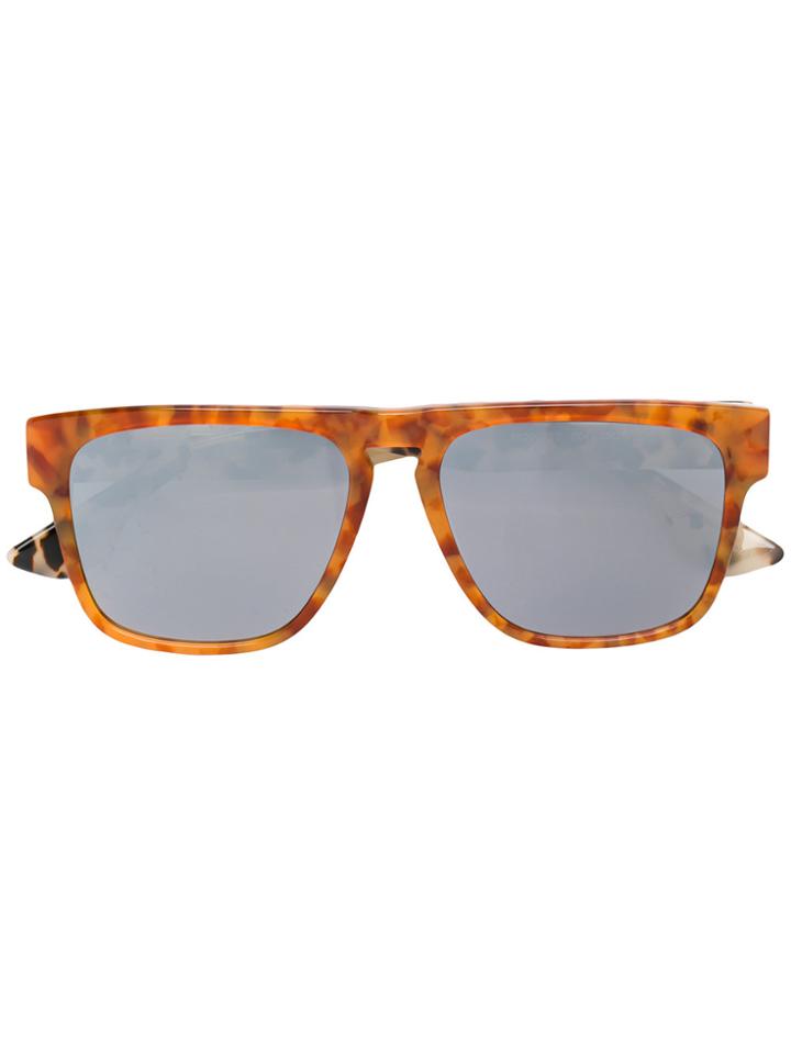 Mcq By Alexander Mcqueen Eyewear Marbled Square Sunglasses - Yellow &