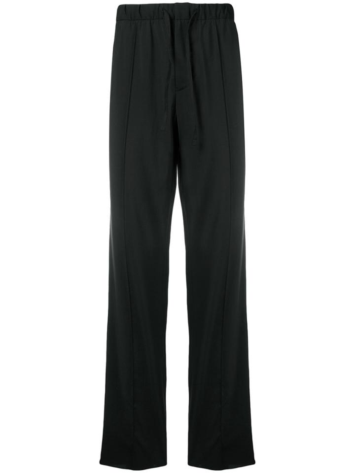Prada Drawstring Straight-leg Trousers - Black