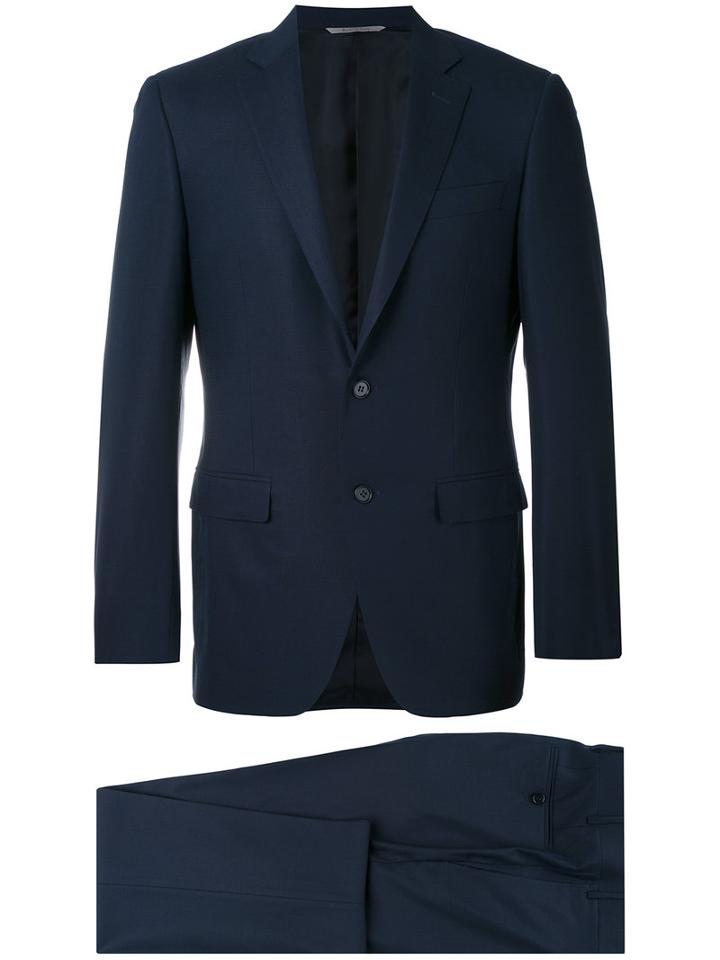 Canali - Formal Two Piece Suit - Men - Wool/silk/spandex/elastane/cupro - 48, Blue, Wool/silk/spandex/elastane/cupro