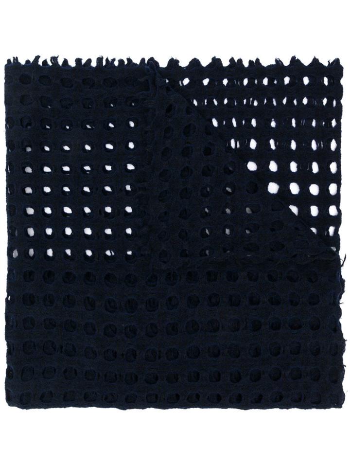 Faliero Sarti Perforated Scarf - Blue