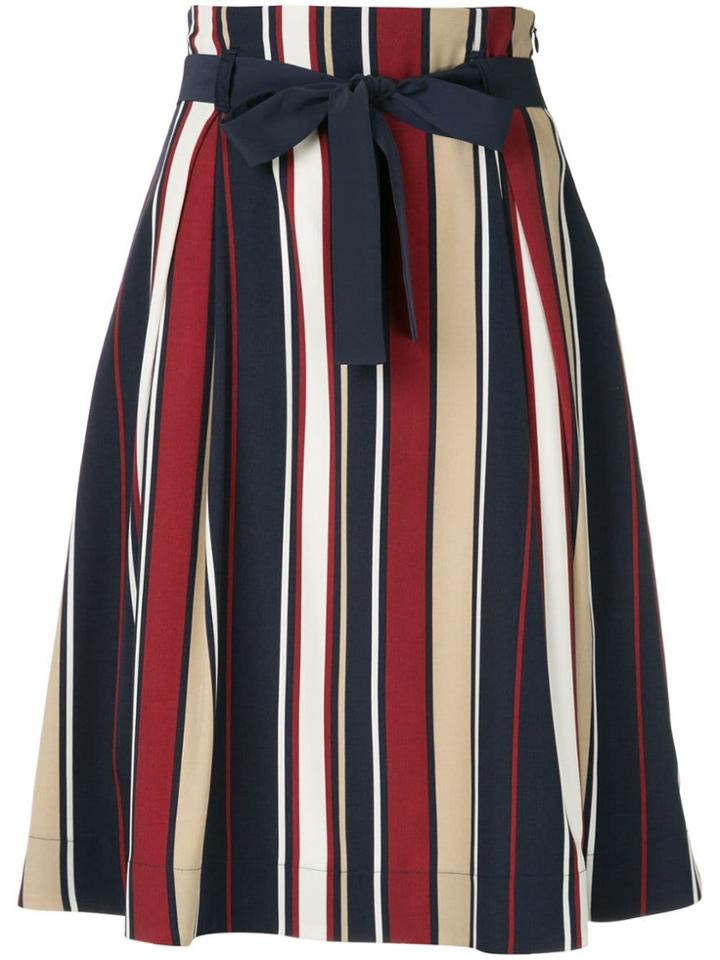 Loveless Striped Full Skirt - Multicolour