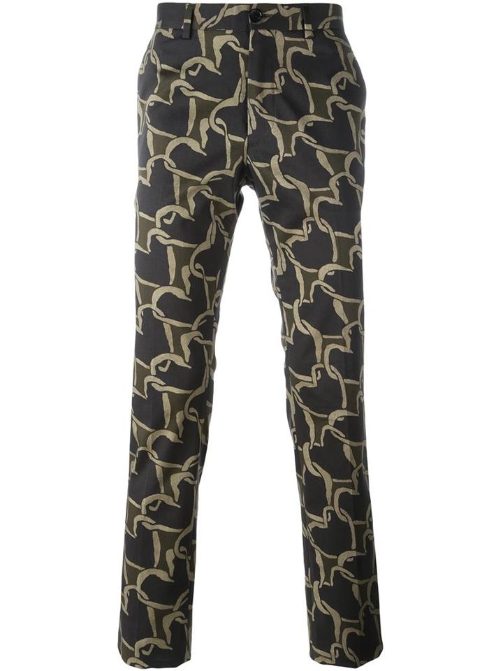 Ps By Paul Smith Stretch Skinny Trousers, Men's, Size: 34, Green, Cotton/spandex/elastane