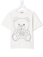 Moschino Kids Teen Stitch Teddy T-shirt - White
