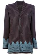 Jean Paul Gaultier Vintage Pinstripe Blazer, Women's, Size: 38, Brown