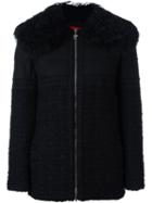 Moncler Gamme Rouge Embellished Fur Trimmed Jacket, Women's, Size: 1, Black, Silk/feather Down/goat Fur/virgin Wool