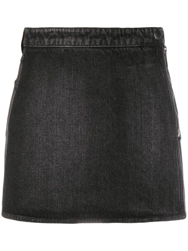 Givenchy Denim Wrap Mini Skirt - Black
