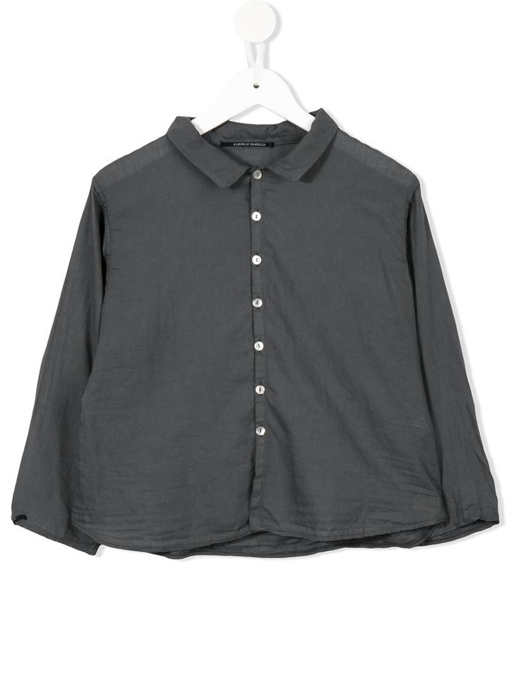 Album Di Famiglia Kids - Classic Shirt - Kids - Cotton - 6 Yrs, Grey