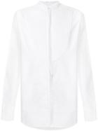 Pierre Balmain Collarless Tuxedo Shirt - White