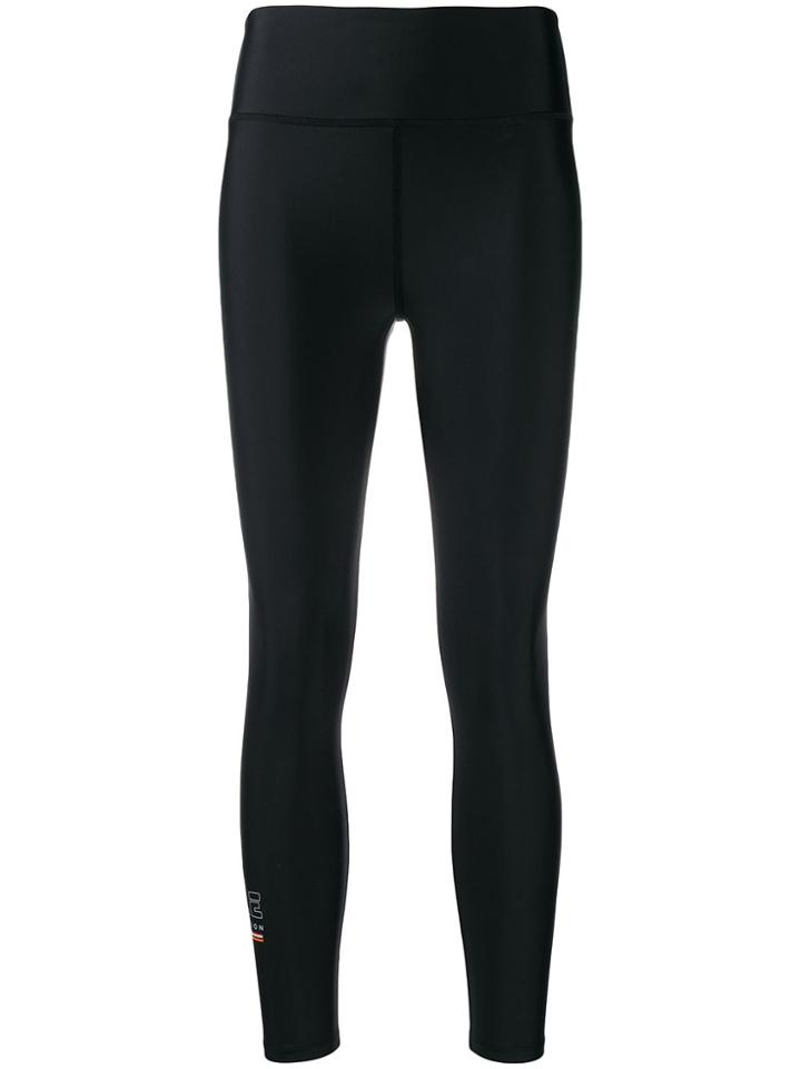 P.e Nation Logo Print Leggings - Black