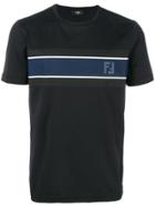 Fendi Contrast Panel Logo T-shirt - Black
