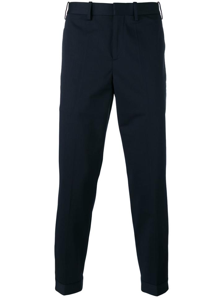 Neil Barrett Skinny Trousers, Men's, Size: 50, Blue, Cotton/polyester
