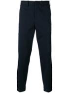 Neil Barrett Skinny Trousers, Men's, Size: 50, Blue, Cotton/polyester