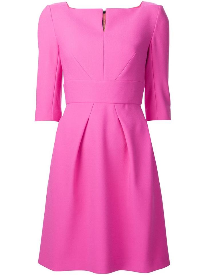 Roland Mouret 'stanhope' Flared Dress, Women's, Size: 10, Pink/purple, Elastodiene/polyamide/viscose