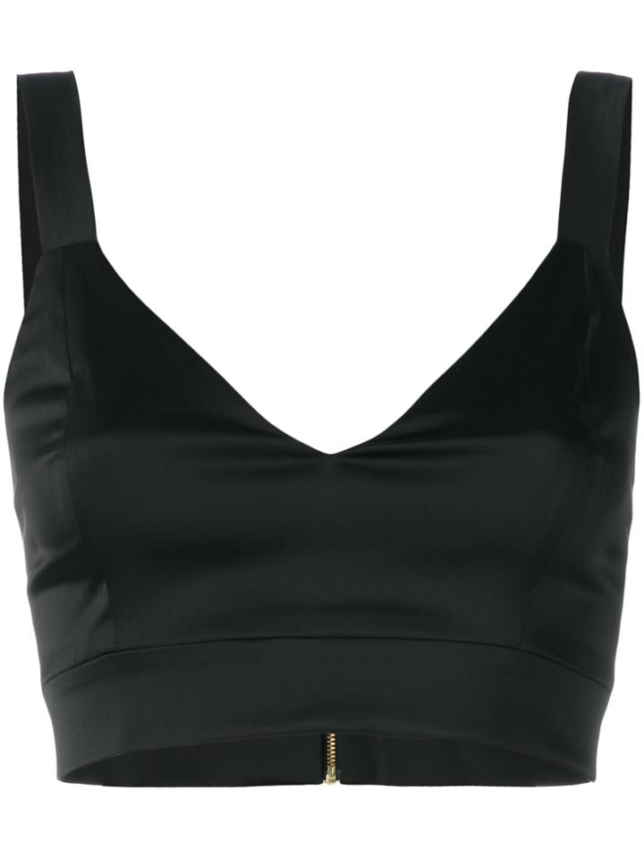 Murmur Zip Up Tank Top - Black