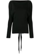 Mm6 Maison Margiela Cut-detail Fitted Sweater - Black