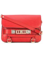 Proenza Schouler Embossed Python Ps11 Mini Classic - Red