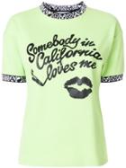 Alyx Quote Print And Embroidered Detail T-shirt - Green