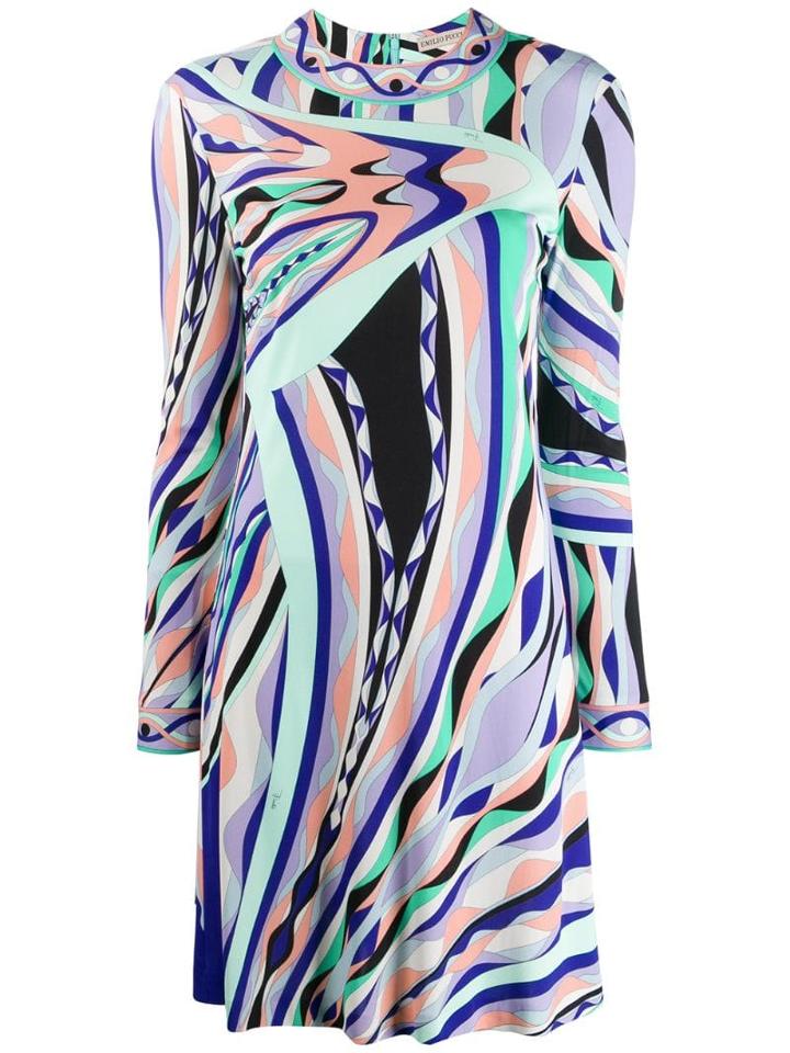 Emilio Pucci Abstract Print Dress - Purple