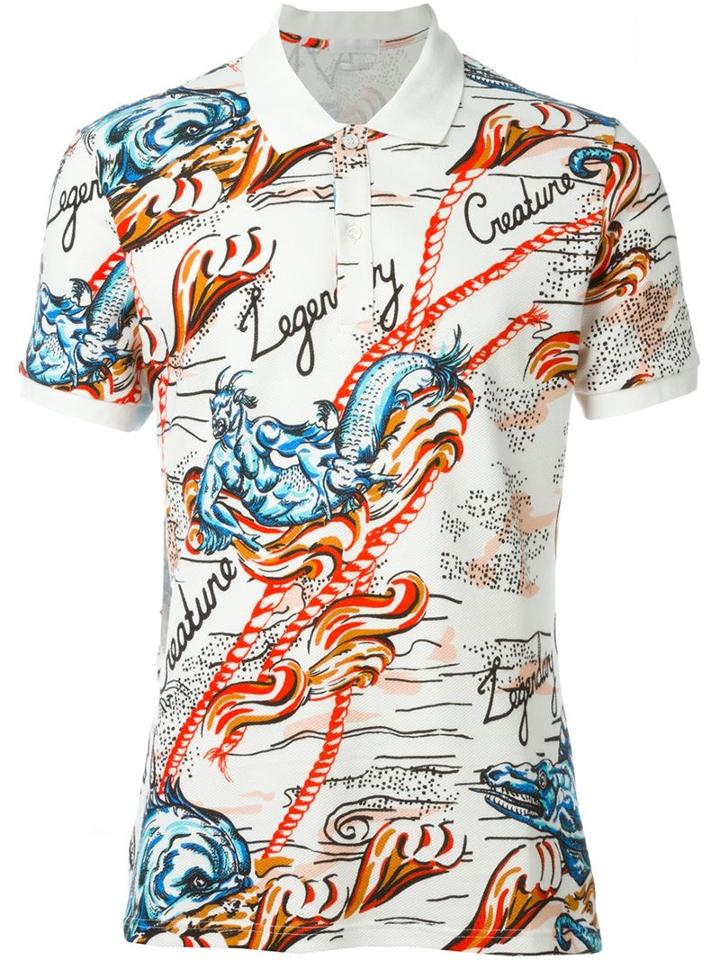 Alexander Mcqueen - Legendary Creature Polo Shirt - Men - Cotton - Xs, White, Cotton
