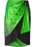 Maison Margiela Asymmetric Wrap Skirt, Women's, Size: 40, Black, Silk/acetate