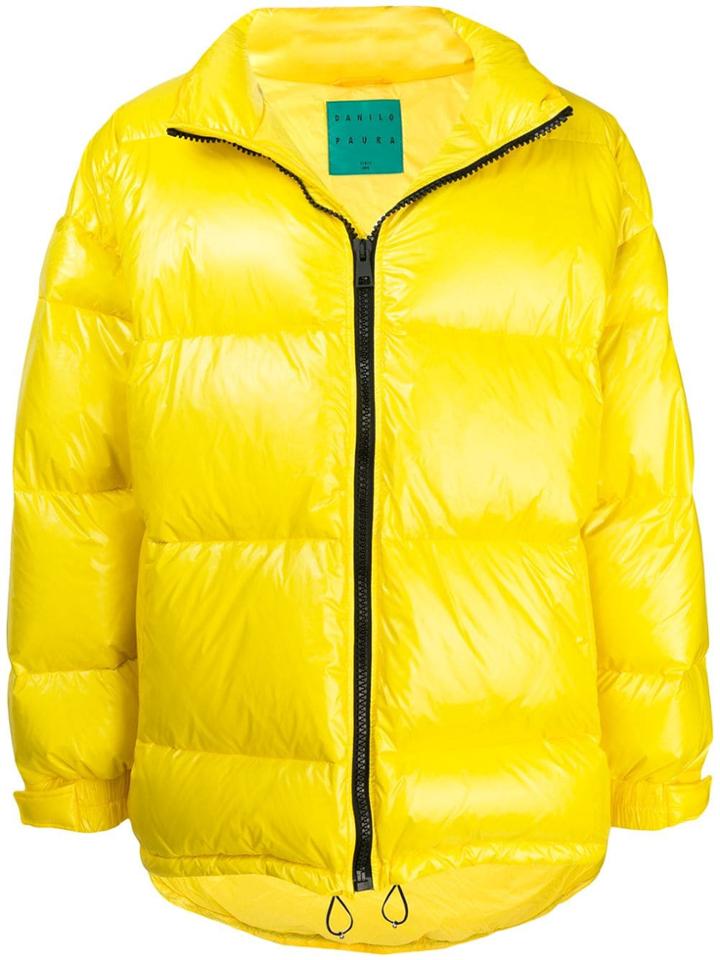 Paura Oversized Puffer Jacket - Yellow & Orange