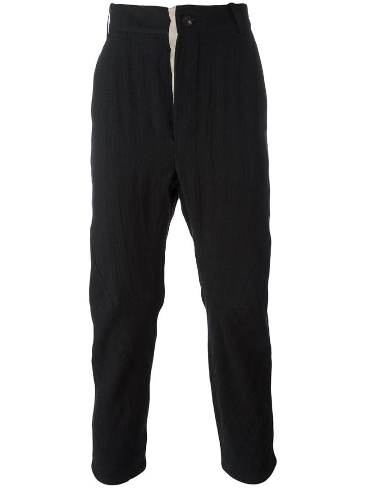 Cedric Jacquemyn Inlwg Decoup Joggers, Men's, Size: 48, Black, Linen/flax/ramie
