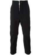 Cedric Jacquemyn Inlwg Decoup Joggers, Men's, Size: 48, Black, Linen/flax/ramie