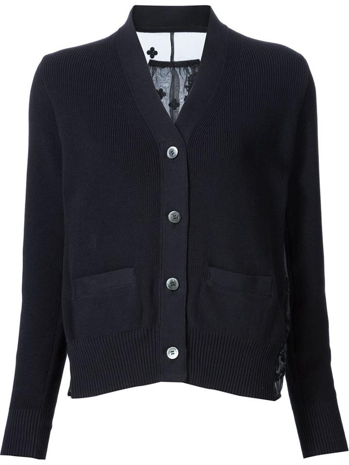 Sacai Sheer Bandana Panel Cardigan