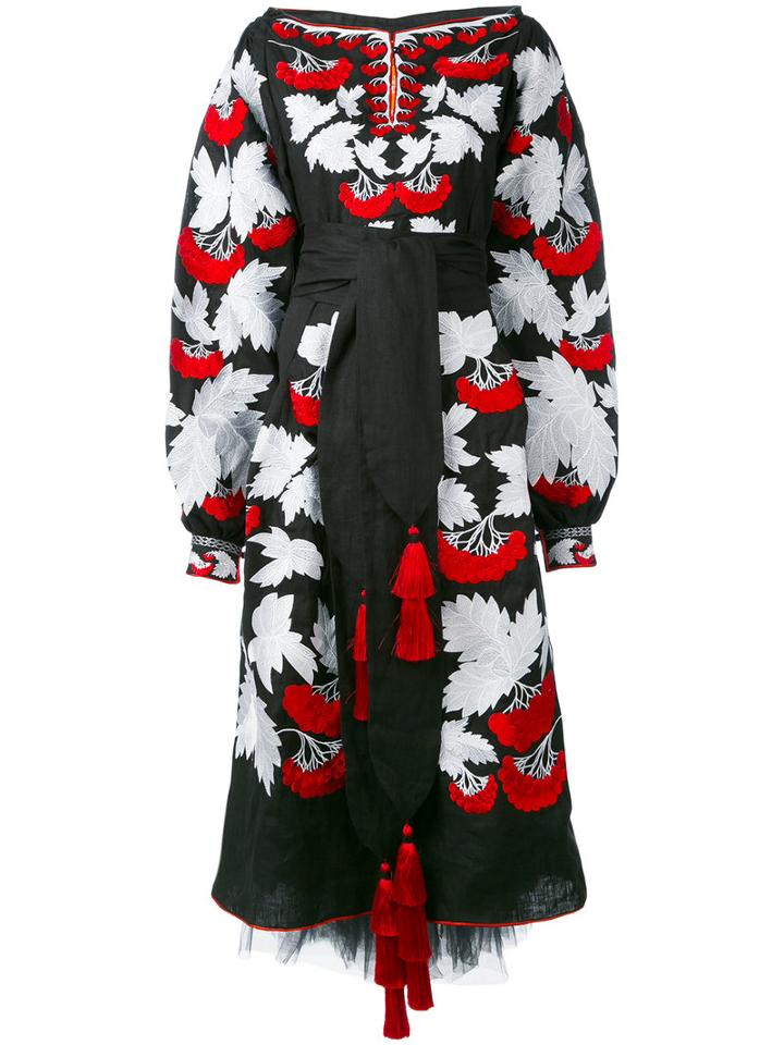 Yuliya Magdych - Kalyna Dress - Women - Linen/flax - L, Black, Linen/flax