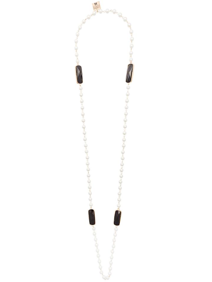 Edward Achour Paris Pearl And Stone Necklace - White