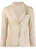 L'autre Chose Fitted Button Jacket - Neutrals