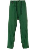Y-3 Vintage Style Drop-crotch Trousers - Green