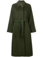 Burberry Vintage Single Breasted Coat - Green