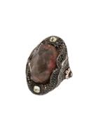 Sevan Bicakci Moonstone And Diamond Ring - Red