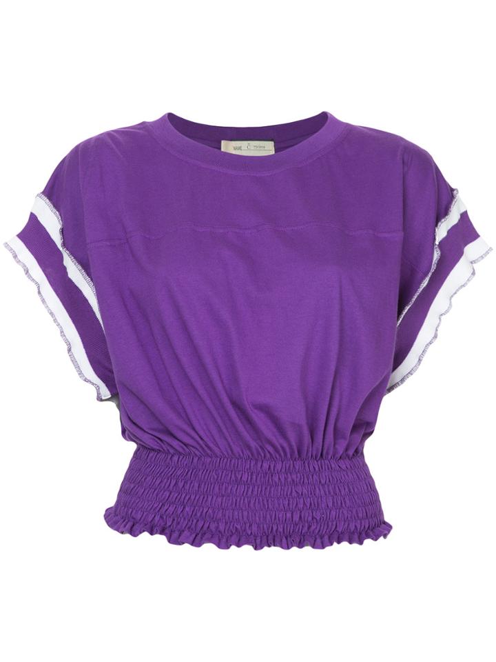 77circa Cropped Shortsleeved T-shirt - Pink & Purple