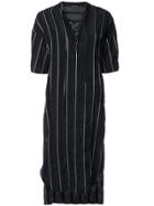 Demoo Parkchoonmoo Striped Short Sleeved Dress - Black