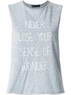 Talie Nk Printed Top, Women's, Size: Medium, Grey, Cotton