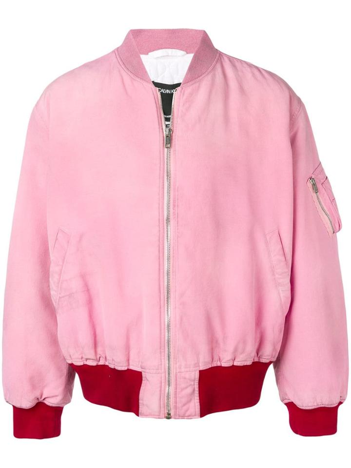 Calvin Klein 205w39nyc Logo Bomber Jacket - Pink